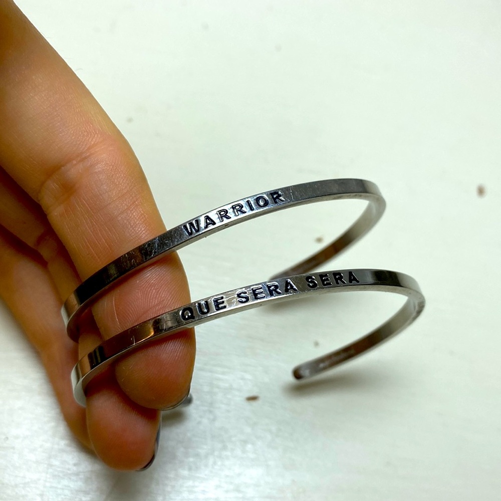 MantraBand Silver Cuff Bracelets
